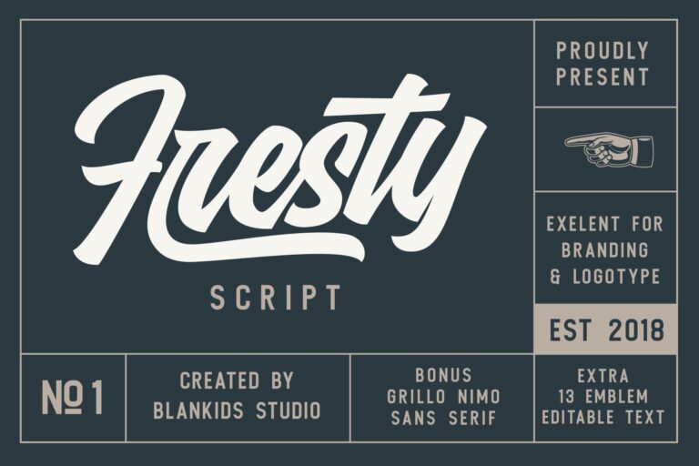 Fresty - Trendy Script Font - Blankids Fonts