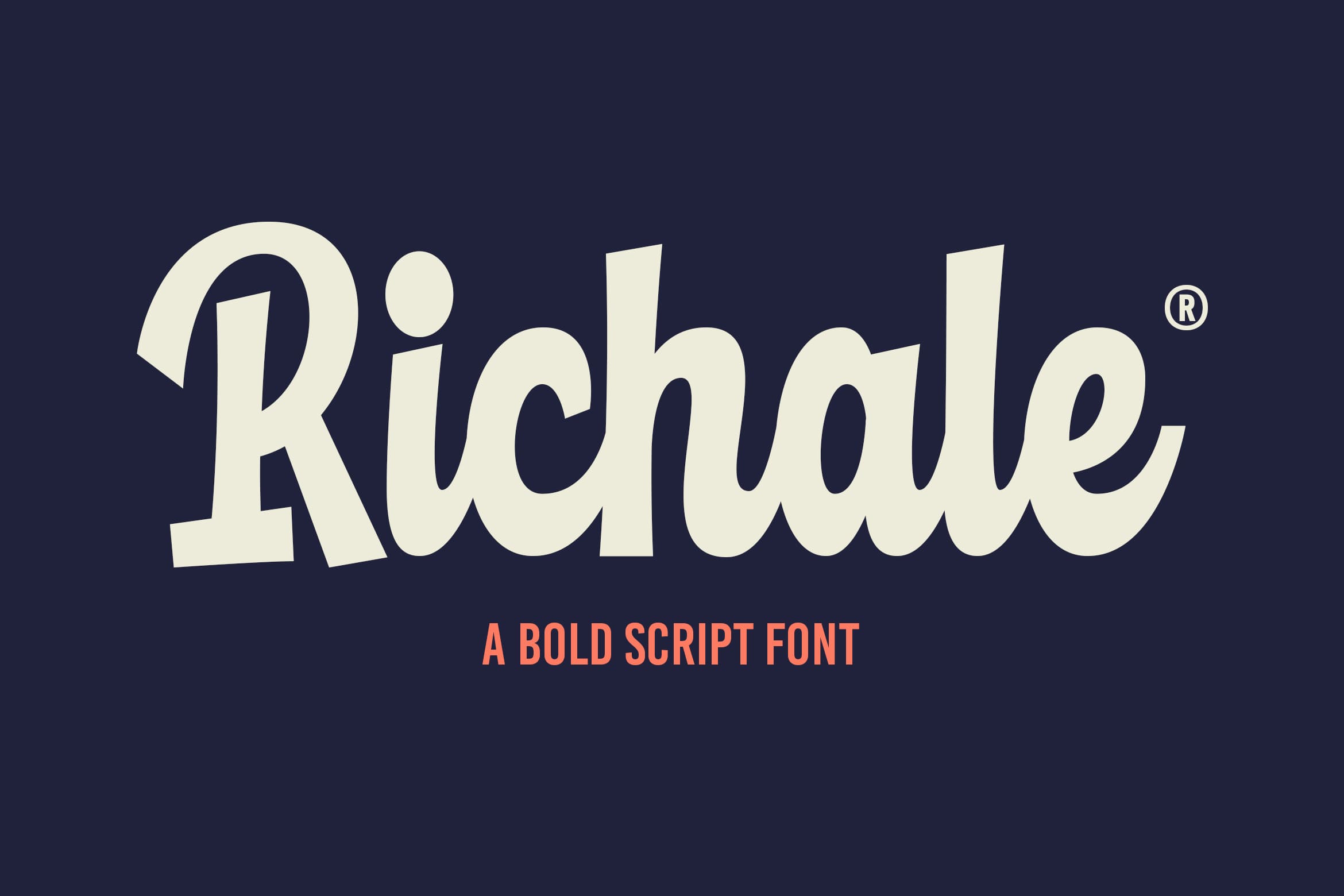 Richale – Bold Retro Script Font for Branding & Packaging